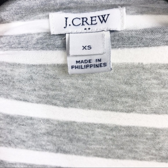 J. Crew Gray Striped Cascading Always Cardigan XS - Picture 7 of 8